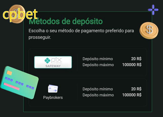 O cassino cpbetbet oferece uma grande variedade de métodos de pagamento